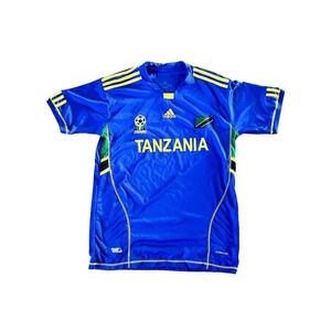 Adidas Tanzania Football Soccer Federation Men’s Blue Jersey Shirt XL